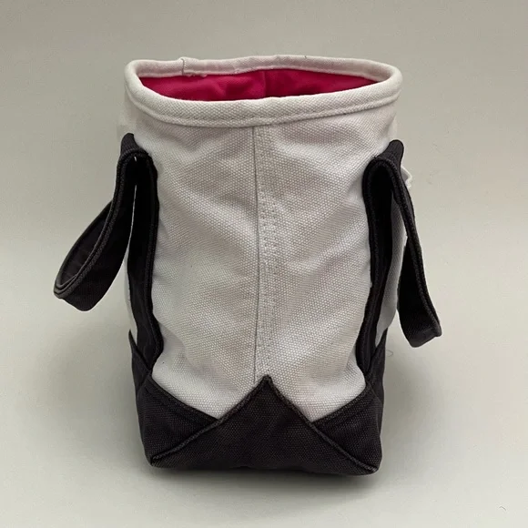 SOLD❗️ Polo Ralph Lauren Small Canvas Tote Big Pony Logo White Blue Preppy Bag - Picture 6 of 11